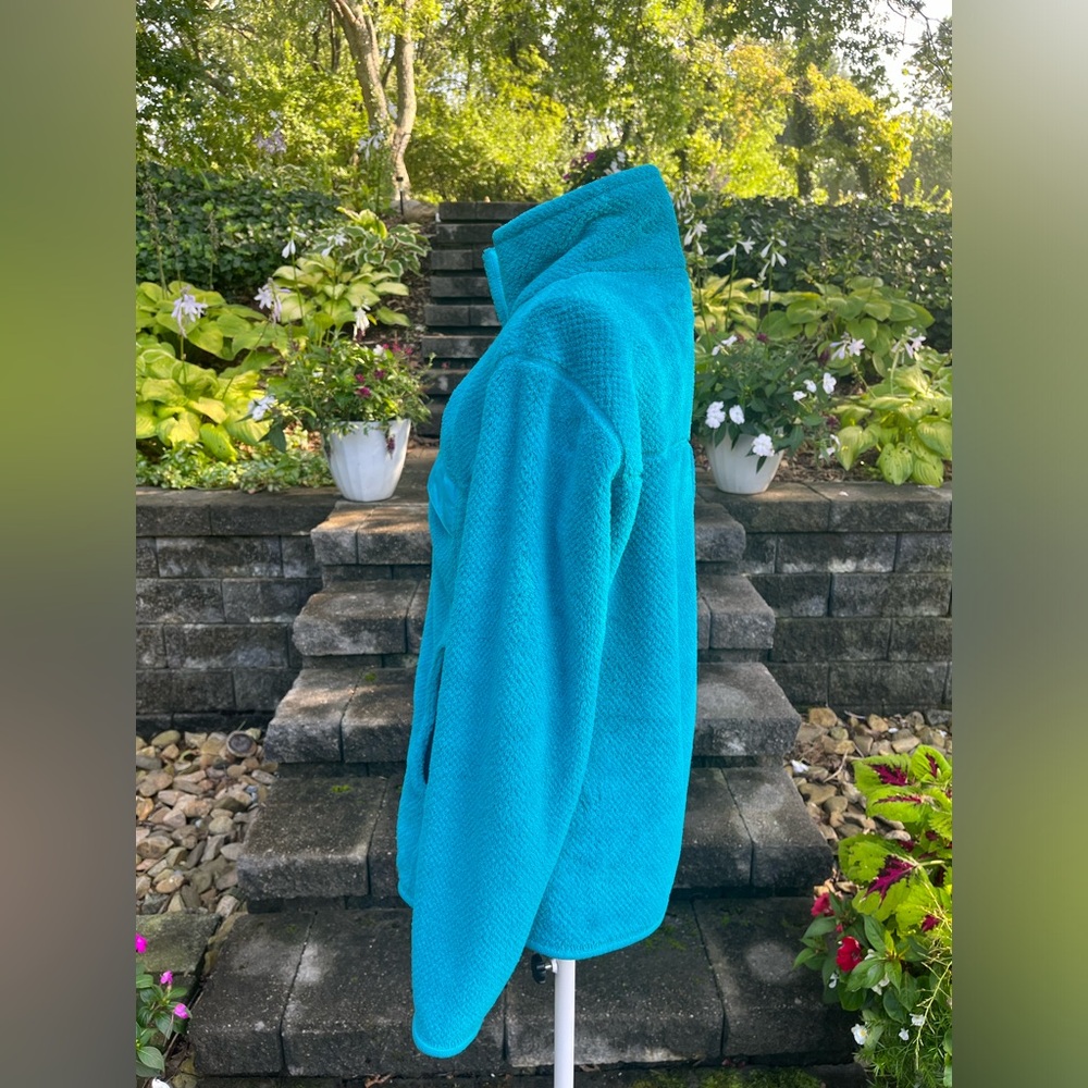 PATAGONIA Re-Tool Snap-T Epic Blue X-Dye Fleece Pullover Sweater Women’s Size M - Picture 3 of 12